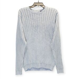 Izod Jeans Sweater Mens Large Ribbed‎ Pullover Classic Vintage Long Sleeve